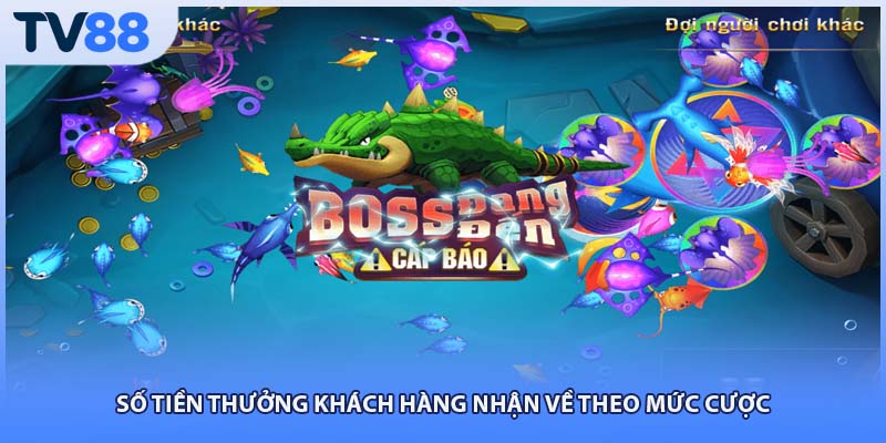 Số tiền thưởng khách hàng nhận về theo mức cược